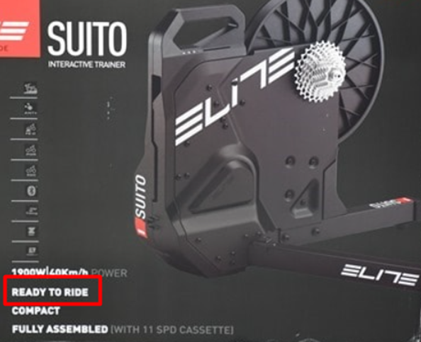 Verpakking van de Elite Suito fietstrainer