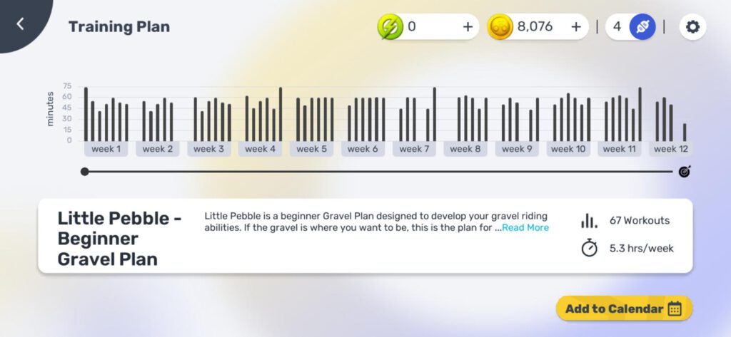 MyWhoosh trainingsplan voor beginners